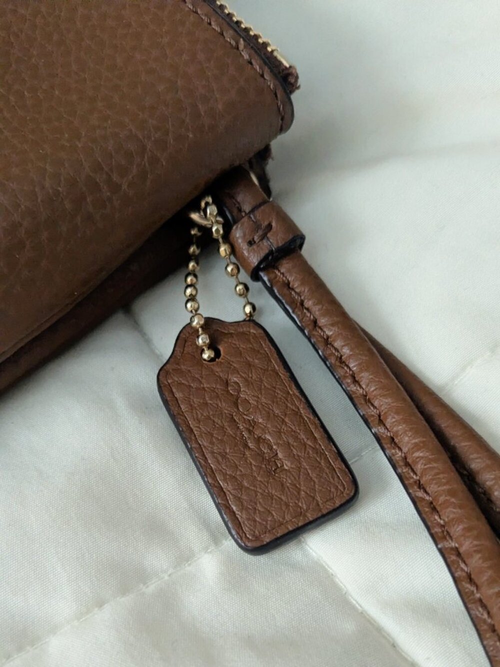 Coach Madison Double Corner Zip Wallet Wristlet in Saddle Brown 2 Style F87587 - Picture 3 of 8